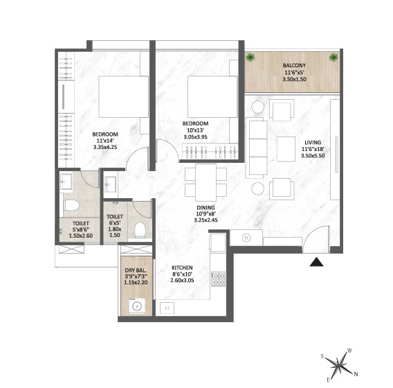 2 BHK Type A