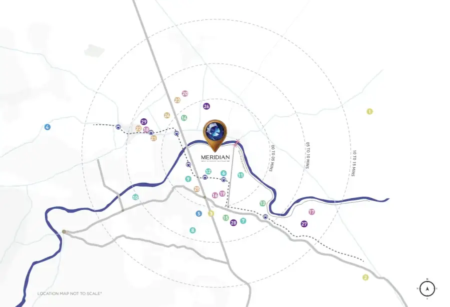 Mantra Meridian location map